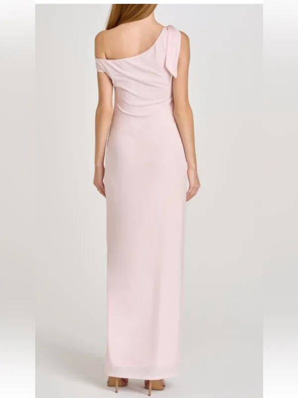Wayf One-Shoulder Light Pink Maxi Dress - Image 2