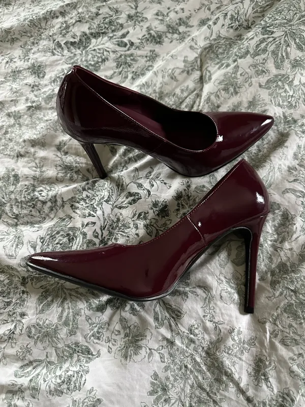 Pretty Little Thing Red Pumps 7 - Image 3