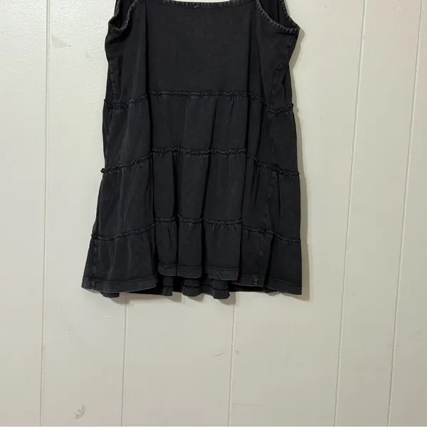 By Anthropologie Charcoal Washed Tiered Cami Tank Top Size S Boho Babydoll - Image 5