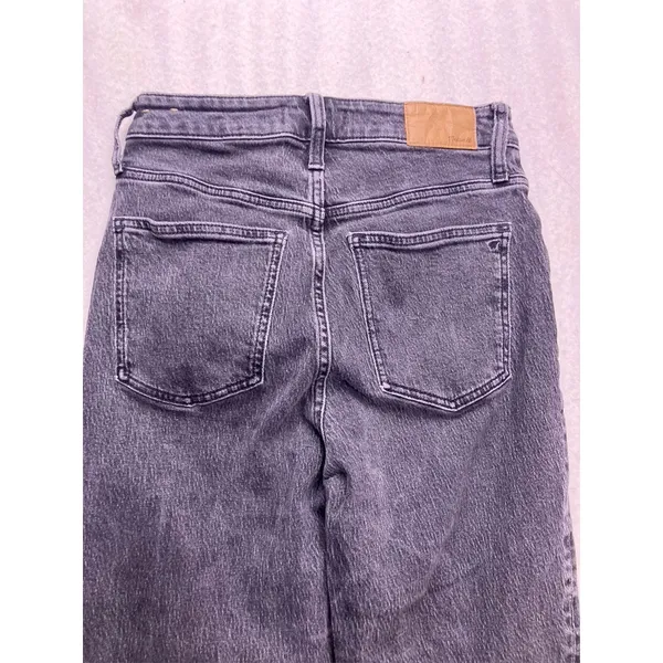 Madewell Curvy Perfect Vintage Straight Jean Womens 26 Gray Raw‎ Hem Denim - Image 11