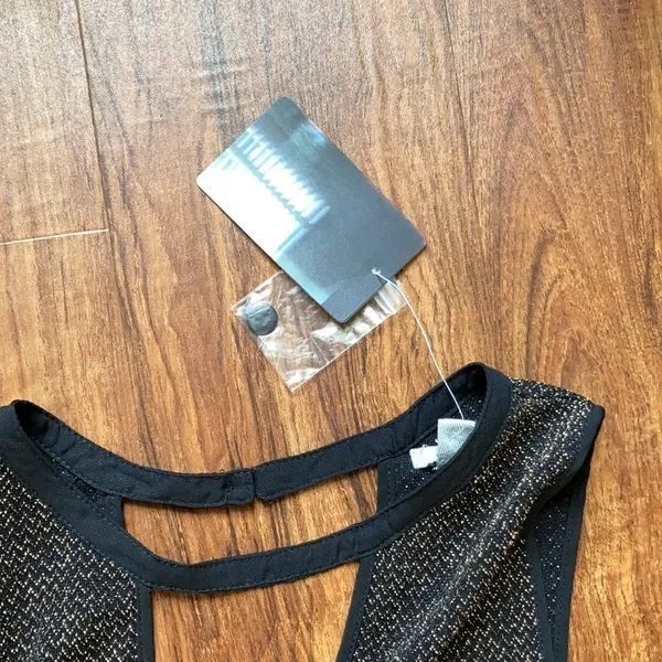NWT Urban‎ outfitters Ecoté high low gold shimmer dress size medium - Image 8