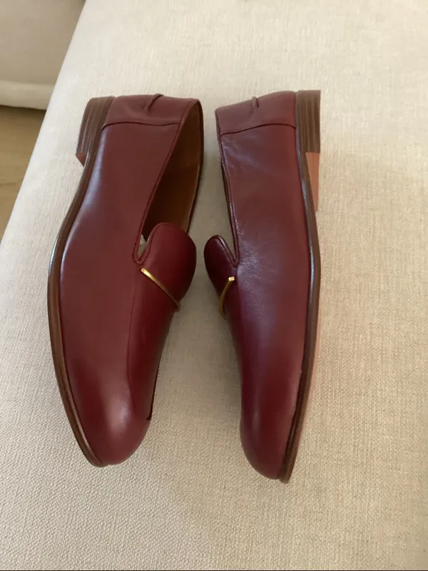 Franco Sarto L-Mirabelle Loafers/Moc Shoes, Bordo Red Leather, Size 10, NWT - Image 6