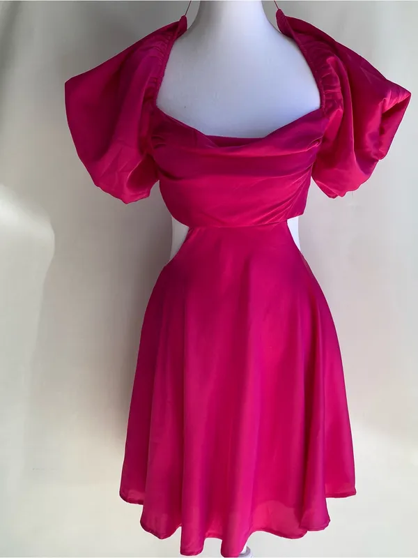 ASTR the Label Clarita mini dress puff sleeve cut out cocktail wedding guest M - Image 6