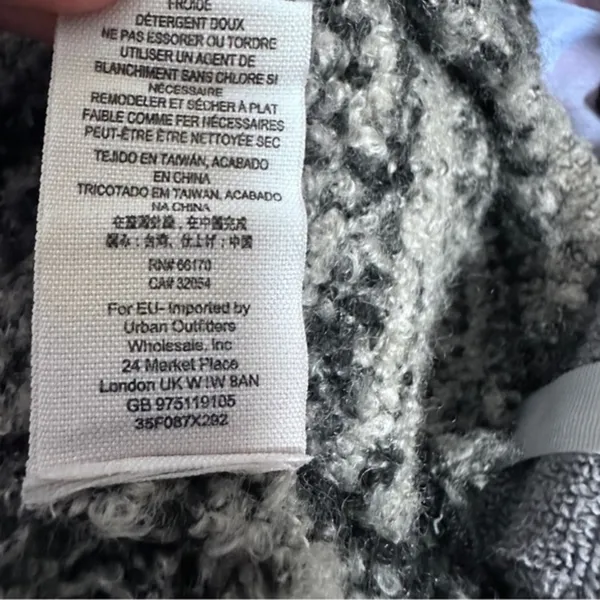 Free People Womens Zebra Yarn Double Breasted‎ blazer Size S - Image 12