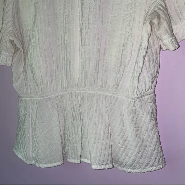 Alice Blue Size XL White Ruffle Blouse Top Coquette Cottagecore Soft Girl - Image 8