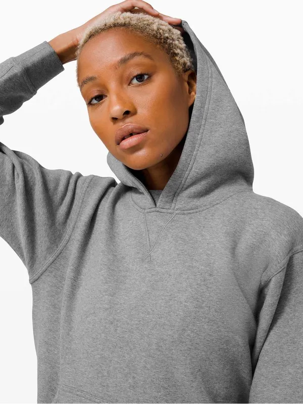Lululemon All Yours Hoodie Fleece Heathered Core Medium Grey Size 6 NWOT - Image 2