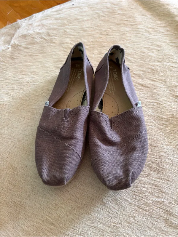 Toms Canvas Slip-On Shoes in Brown - Image 4