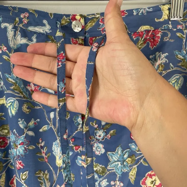 Crazy Horse Vintage Floral Print Maxi Skirt Lightweight Boho Whimsy Blue Size 14 - Image 6