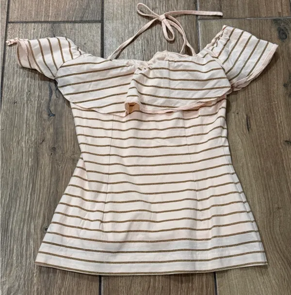 & Other Stories Blush Pink Off-Shoulder Ruffle Top - Image 2