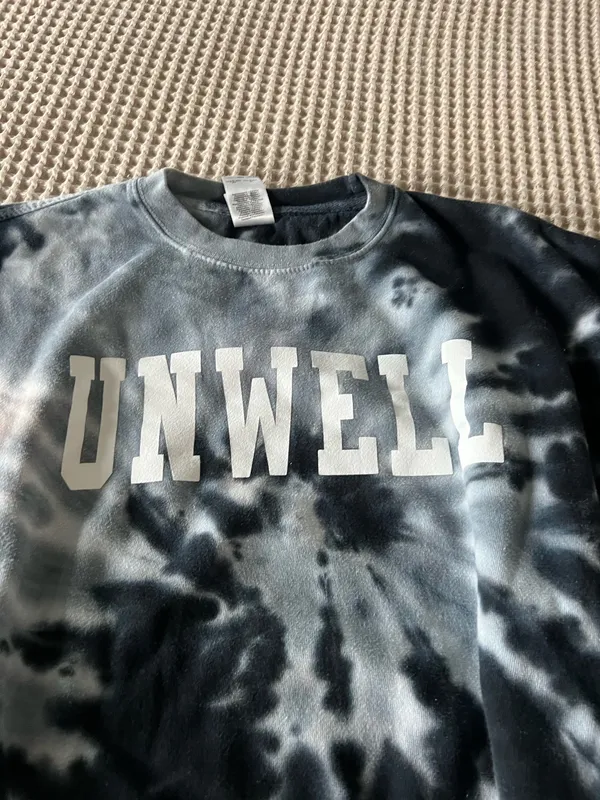 Barstool Sports black and grey tie-dye crewneck sweatshirt #tie-dye #loungewear - Image 2
