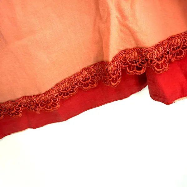 Maeve Size 2 Halter Neck Sun Dress Red Cream Mini Length Side Zipper Lined - Image 5