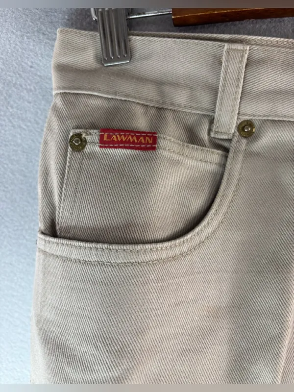 Lawman Western 29 11/12 High-Rise Women's Jeans in Light Beige - Image 6