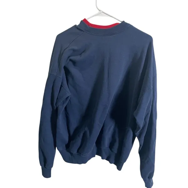 TGIF Grandma Sweatshirt Navy X-Large M&E Energy Cotton Blend‎ Vintage 1990s - Image 4