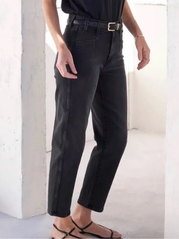 AYR 25 The Beat Jeans Washed Fade Black Barrel Relaxed Ankle Office Work Career - Image 8