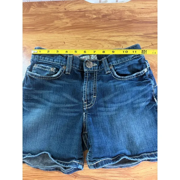 BKE Drew Denim Shorts Dark Wash Contrast Stitch Size 25‎ Americana Summer - Image 6