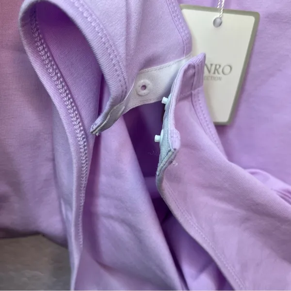Sunro Collection Stretch Bodysuit in Light Purple with Snaps Size Large NEW! - Image 4