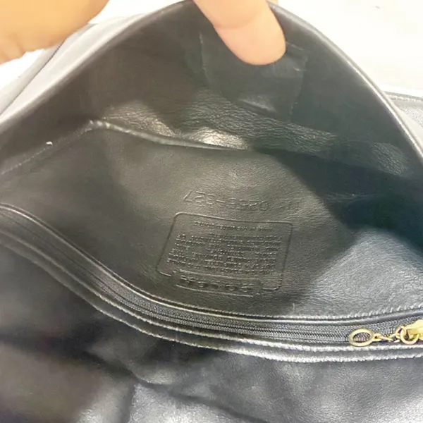 Coach‎ New York Black Leather Medium Tote Vintage 327 Gold Hardware - Image 2