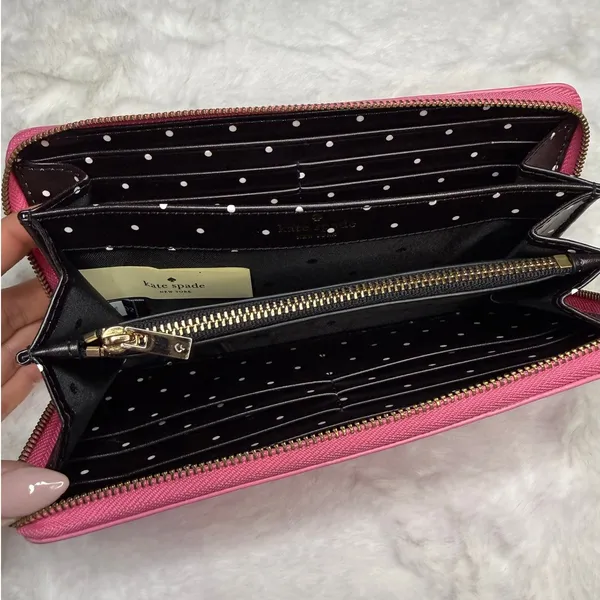 Kate Spade New York Pink Zip Around Wallet - Image 6