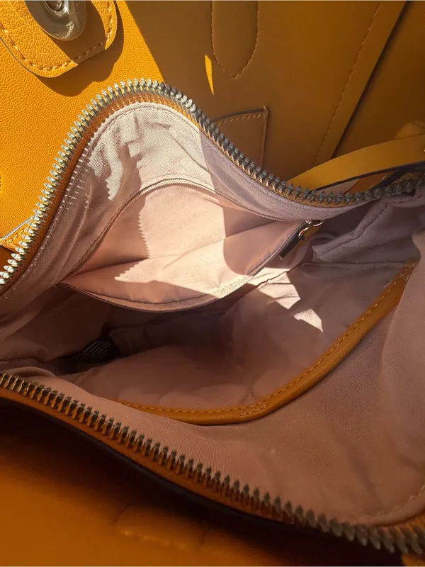Nanette Lepore Mustard Yellow Tote Bag - Structured Everyday Carry - Image 8
