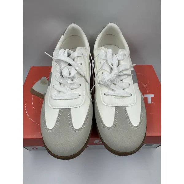 New J Sport Cecily Women’s Sneaker Suede White/Grey Low Top Shoes Size 7 US - Image 3