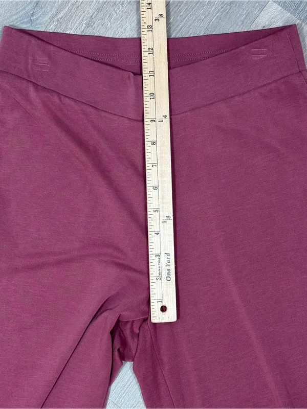 Express Jersey Knit Wide Leg Pants Rose Pink Small High Waist Lounge Athleisure - Image 9
