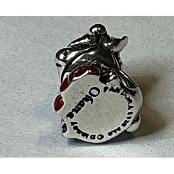 Pandora Disney Stitch Santa Christmas Charm Sterling Silver Red Enamel Ohana - Image 9