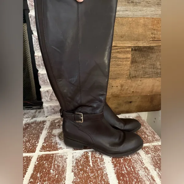 Nine West Brown Knee-High Leather Boots - Image 2