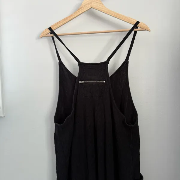 Free People Small Hot Shot Cable Knit Onesie Black - Image 6