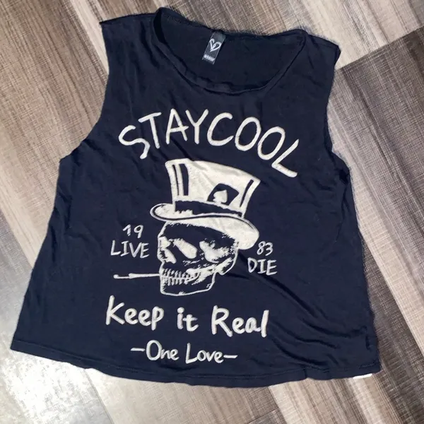 Windsor Black Graphic Tank Top - Image 4