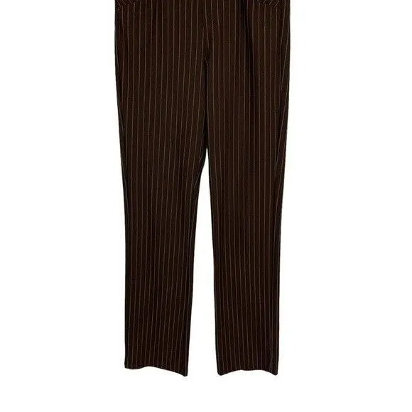 W Collection Brown Wide Leg‎ Pants Medium Stretch Workwear Office Classic - Image 3