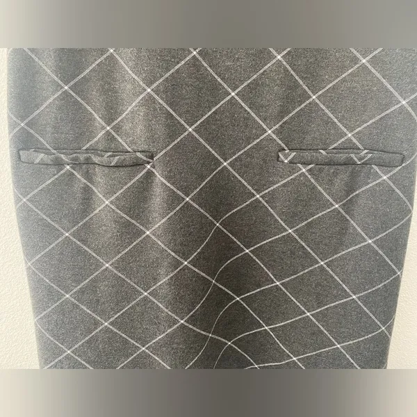 Sharagano Sleeveless Dress Gray/White‎ Size 6 - Image 4