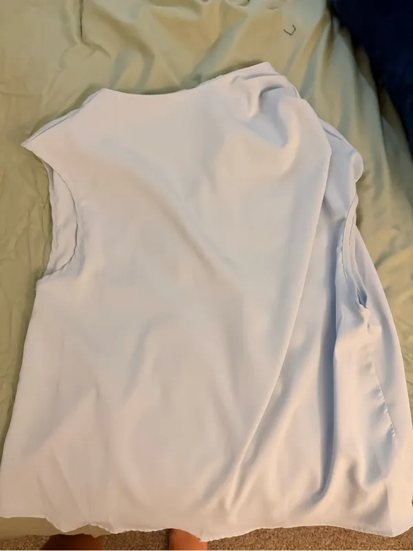 SHEIN Light Blue Draped Cap-Sleeve Camisole - Image 3