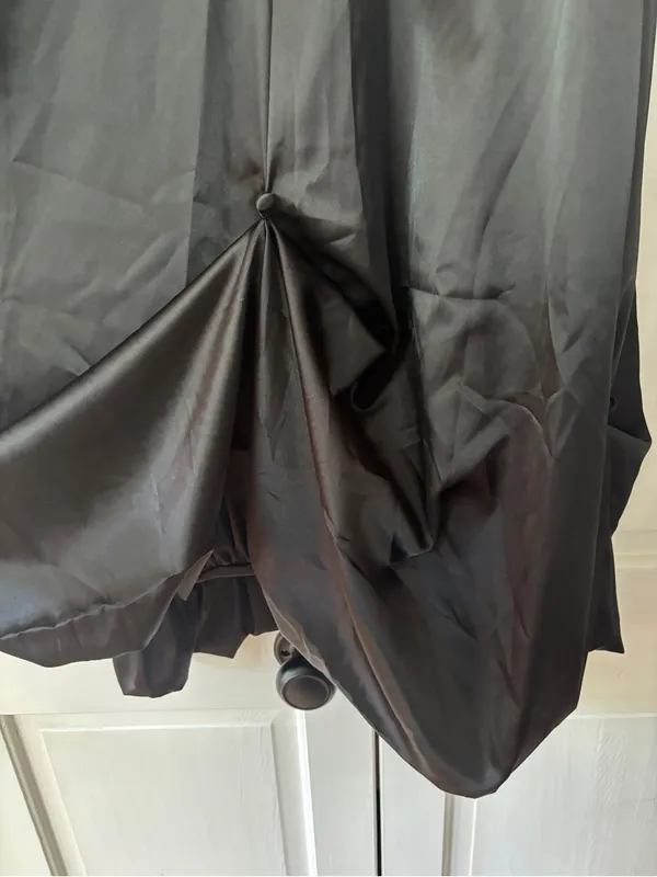 Japanese Weekend San Francisco Maternity‎ Black Strapless Satin Dress Size Small - Image 3