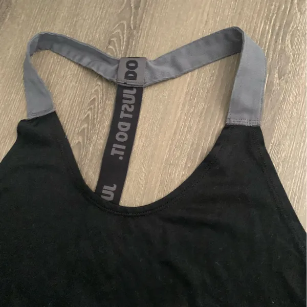 Nike Dri-Fit Elastika Tank Top Racerback T Back Black Gray S - Image 6
