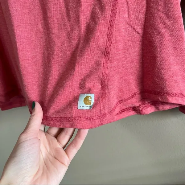✨‎ Carhartt Force Women’s Pink Quarter Zip XS - Image 9