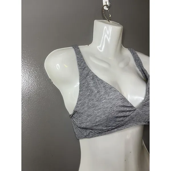 Gap GapBody Bralette Bra Womens Medium Gray Jersey Wireless Adjustable Straps - Image 2