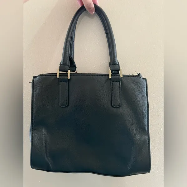Guess Leather Handbag Black/Coal Top Handle Bag - Image 16