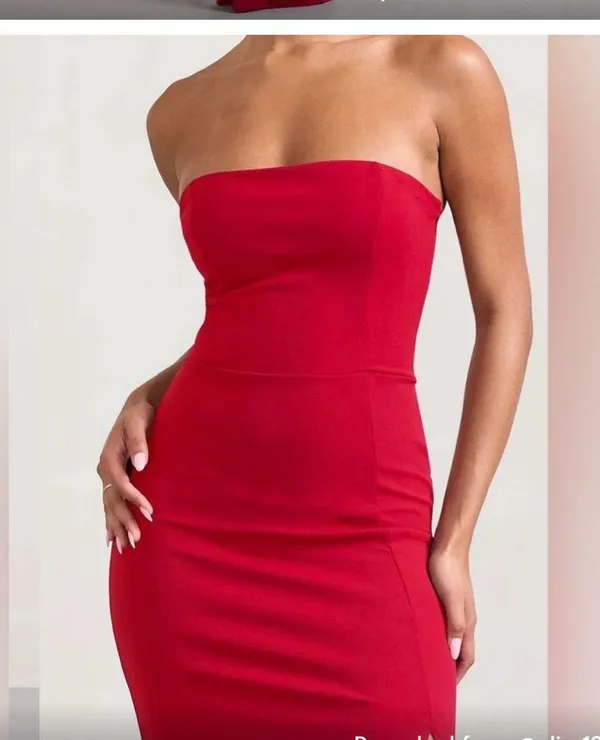 Club L London Maxi Dress Red - Image 3