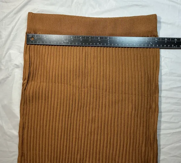No Boundaries Ribbed Knit Midi Skirt Brown Size L 11-13 - Image 4