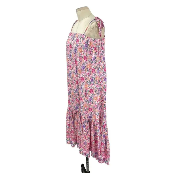 Label Of Love Rosa‎ Pink Floral Midi Dress Size Medium - Image 7