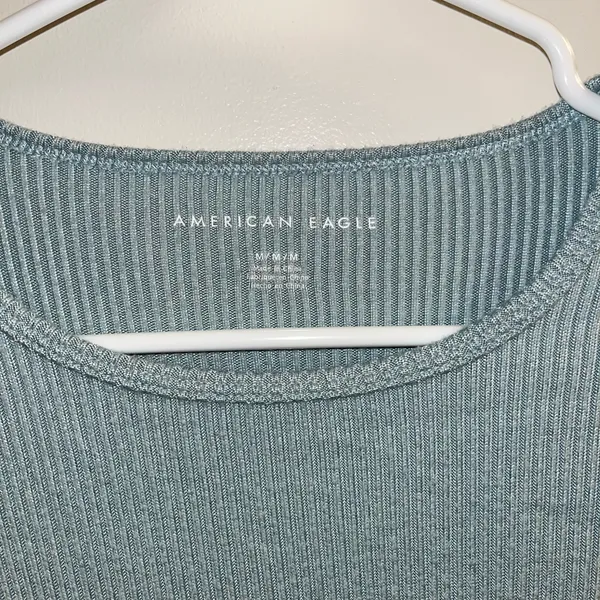 American Eagle Ribbed Green Long Sleeve  - Image 2