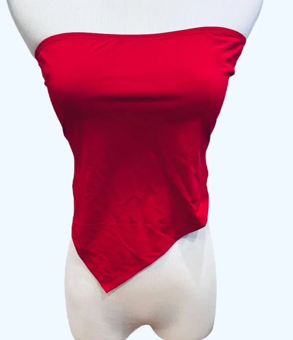 Princess Polly NWT Red Crop Top Asymmetric Tube Top M 8 - Image 2
