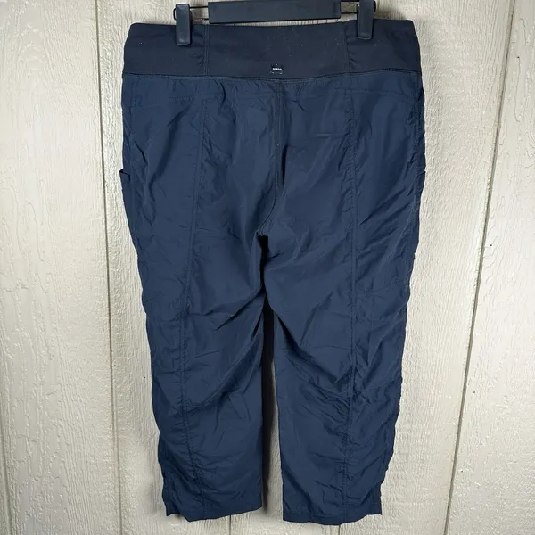 prAna Koen Capri Pants Women Large Black Stretch Hiking Travel Outdoor Gorpcore - Image 3