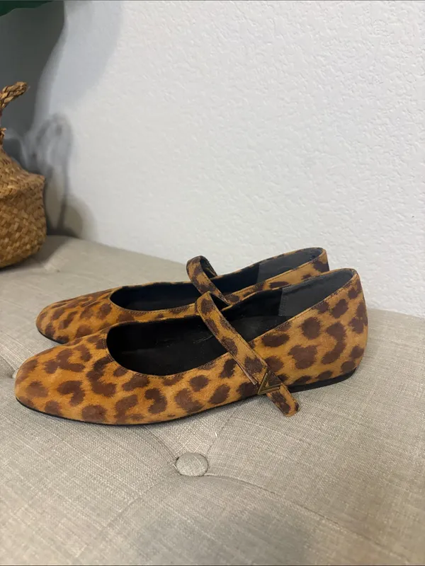 Vionic Alameda Leopard Print Mary Jane Flats 8 - Image 4