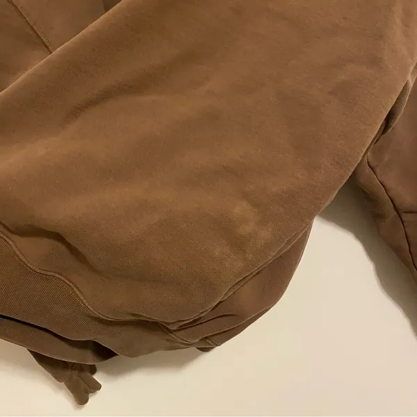 Brandy Melville Brown Oversized Full Zip Hoodie - Image 8