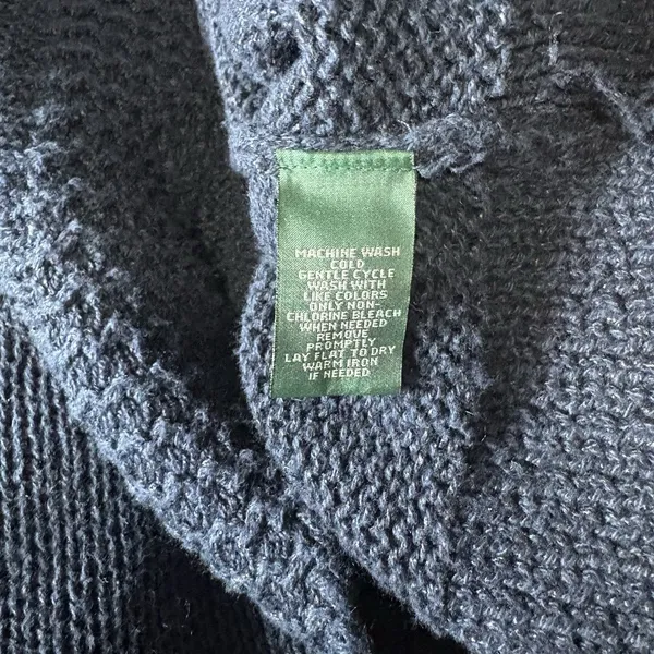 Lauren Ralph Lauren Navy Blue Linen Sweater Size XL - Image 13