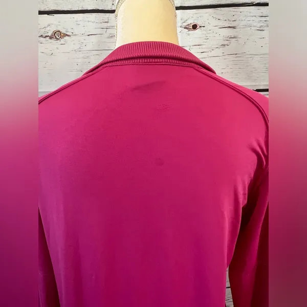 Vintage Nike Woman’s Soft & Stretchy Pink Quarter Zip Pullover Size Medium 8-10 - Image 5