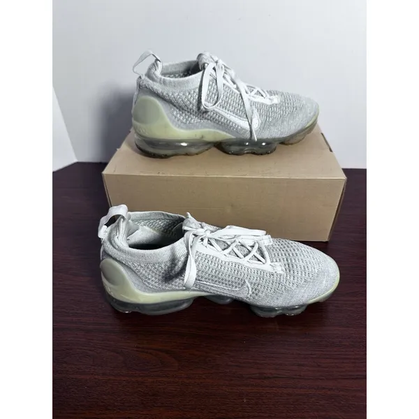 Nike Air VaporMax 2021 FK Pure Platinum White Running Shoes DC4112-100 Size 7.5 - Image 5