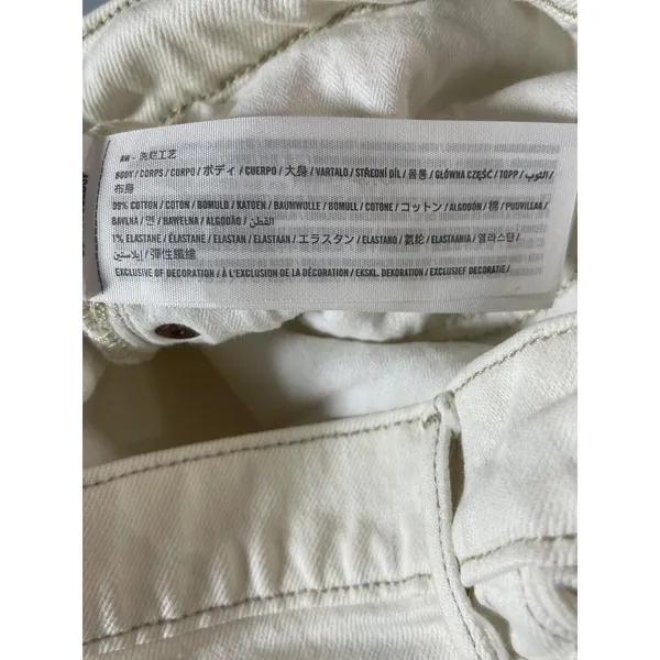 Abercrombie & Fitch The 70s Vintage Flare White High Rise Denim Jeans Size 24 - Image 5