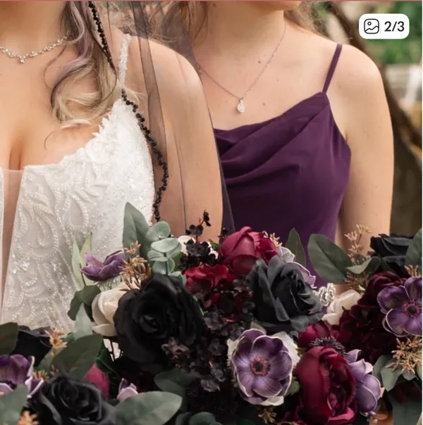Kennedy Blue Azazie Bridesmaid Dress eggplant - Image 2